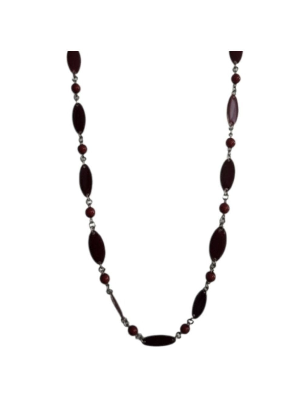 Elegant Maroon Beaded Necklace